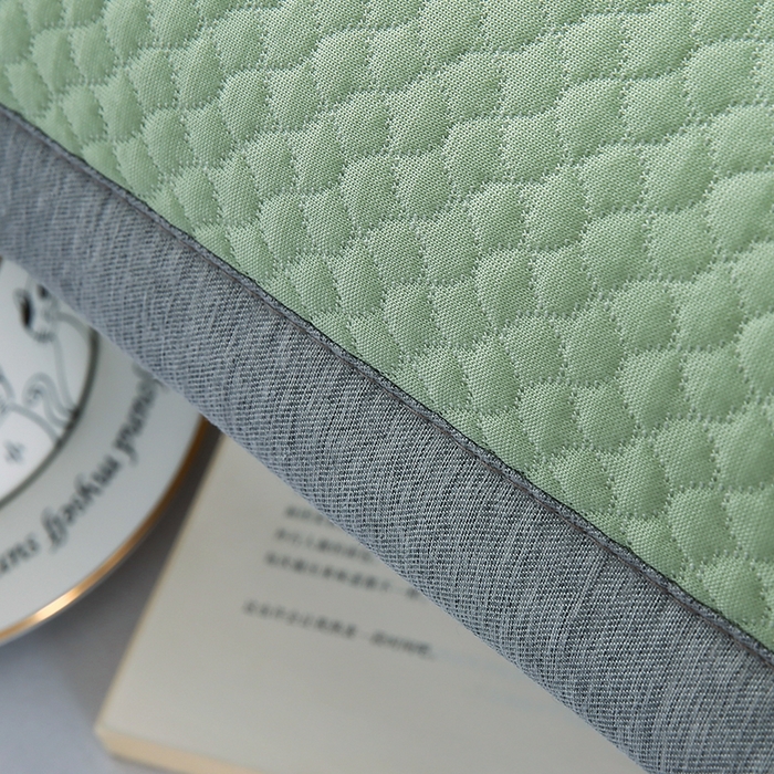 91家纺网 家纺一手货源 找家纺 小牛席业 2026新款海岛夏日冷感豆豆夏凉枕套 绿色