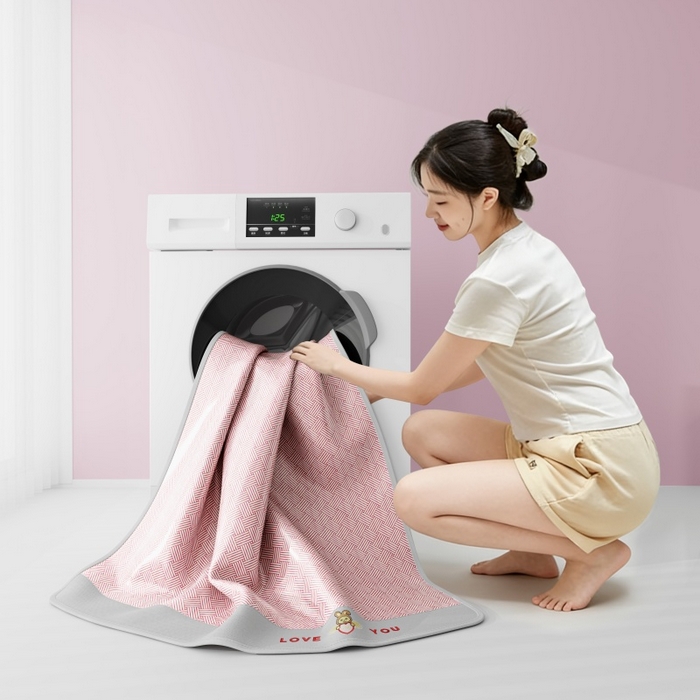 91家纺网 家纺一手货源 找家纺 福来临家纺 2026新款凉感冰丝席萌宠布布床笠款 萌宠布布-粉