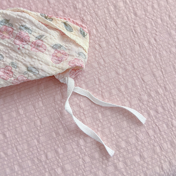 91家纺网 家纺一手货源 找家纺 竹合家纺 2026春夏新品高克重A类泡芙纱泡泡皱皱纱四件套春日小花