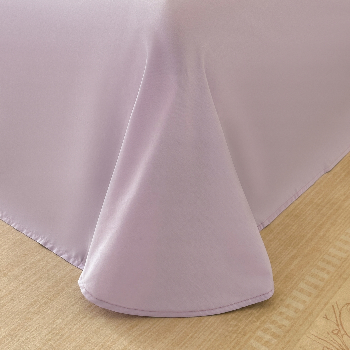 91家纺网 家纺一手货源 找家纺 绒掌柜家纺（品质焕新） 2026新款喷气全棉纯棉刺绣宽边四件套-清韵系列-版权产品-礼盒装 清韵-香芋紫