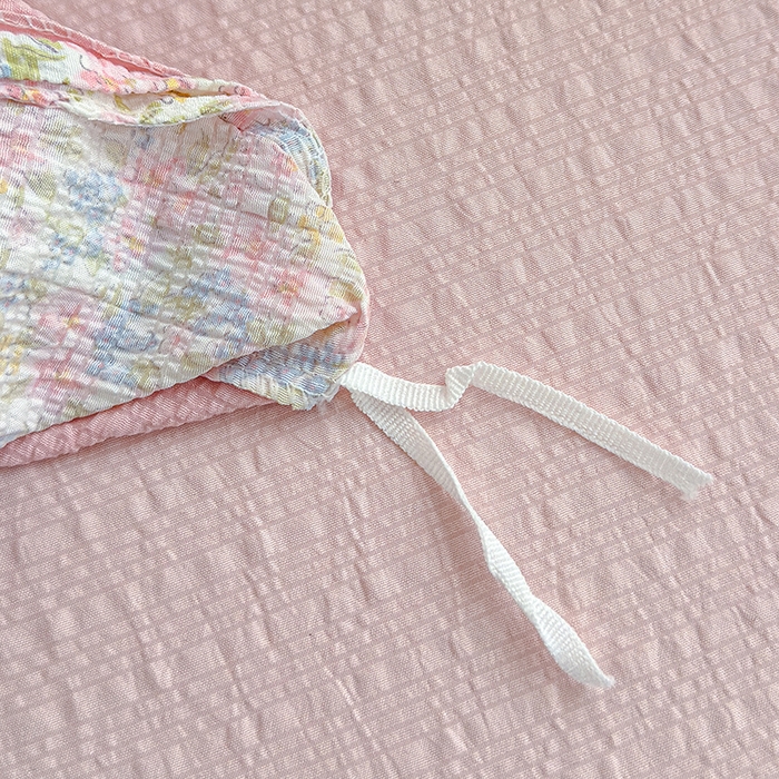 91家纺网 家纺一手货源 找家纺 竹合家纺 2026春夏新品高克重A类泡芙纱泡泡皱皱纱四件套花间兔