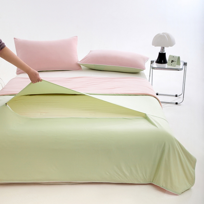 91家纺网 家纺一手货源 找家纺 VIP被业 2026新款0负担防蚊透气深睡被凉感丝网红直播小红书大豆冰丝夏凉被空调夏被 蜜桃粉