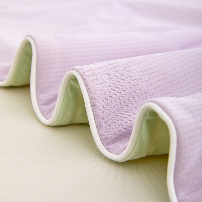 91家纺网 家纺一手货源 找家纺 VIP被业 2026新款0负担防蚊透气深睡被凉感丝网红直播小红书大豆冰丝夏凉被空调夏被 霞光紫