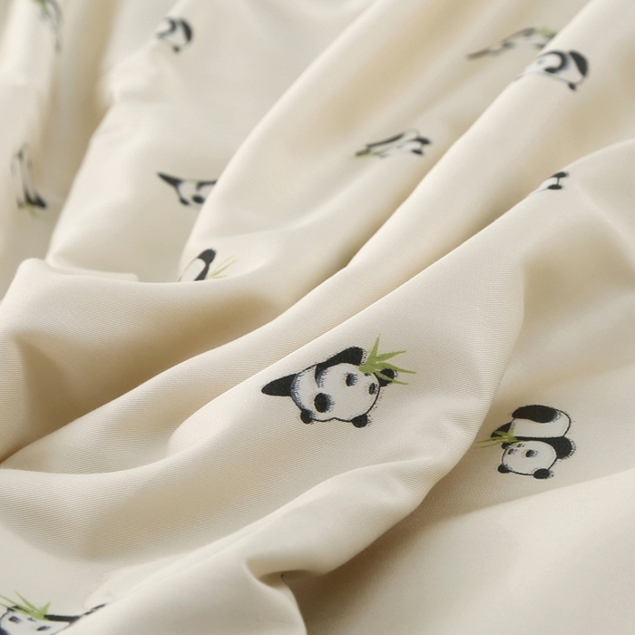 91家纺网 家纺一手货源 找家纺 薇玛仕 2026小熊猫系列-60支精梳长绒棉双拼角宽边双A类母婴级儿童蚕丝夏凉被空调被 小熊猫-金