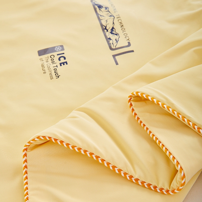 91家纺网 家纺一手货源 找家纺 VIP被业 2026新款云母凉感丝A类夏被夏凉被空调被 黄色