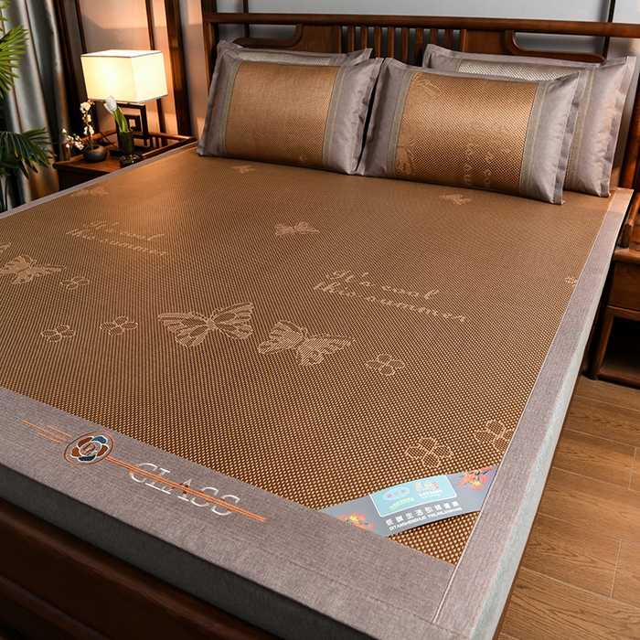 91家纺网 家纺一手货源 找家纺 苏迪网销供货 藤席-凉席 -2026新款凉席冰藤席冰丝席凉感空调席艾草藤席-冰藤席 高端冰藤席  蝶恋 古藤