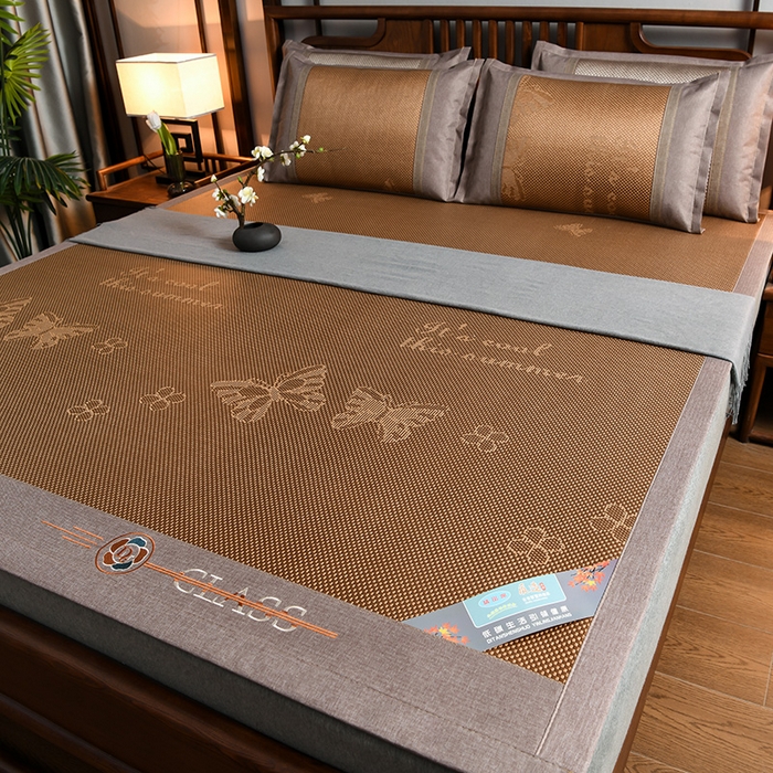 苏迪网销供货 藤席-凉席 -2026新款凉席冰藤席冰丝席凉感空调席艾草藤席-冰藤席 高端冰藤席  蝶恋 古藤