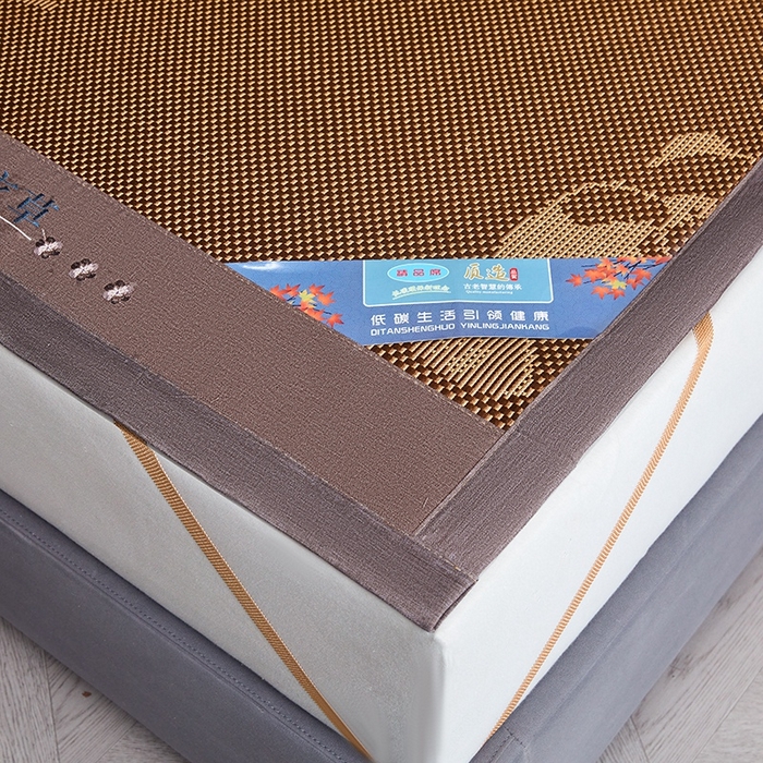 91家纺网 家纺一手货源 找家纺 苏迪网销供货 藤席-凉席 -2026新款凉席冰藤席冰丝席凉感空调席艾草藤席-冰藤席 冰藤熊猫-金色