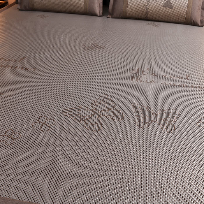 91家纺网 家纺一手货源 找家纺 苏迪网销供货 藤席-凉席 -2026新款凉席冰藤席冰丝席凉感空调席艾草藤席-冰藤席 高端冰藤席  蝶恋 银灰