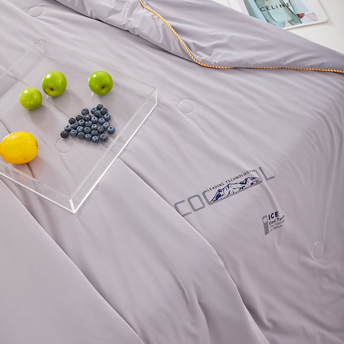 91家纺网 家纺一手货源 找家纺 VIP被业 2026新款云母凉感丝A类夏被夏凉被空调被 灰色