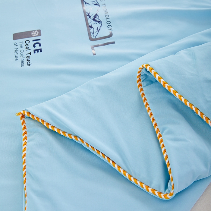 91家纺网 家纺一手货源 找家纺 VIP被业 2026新款云母凉感丝A类夏被夏凉被空调被 蓝色