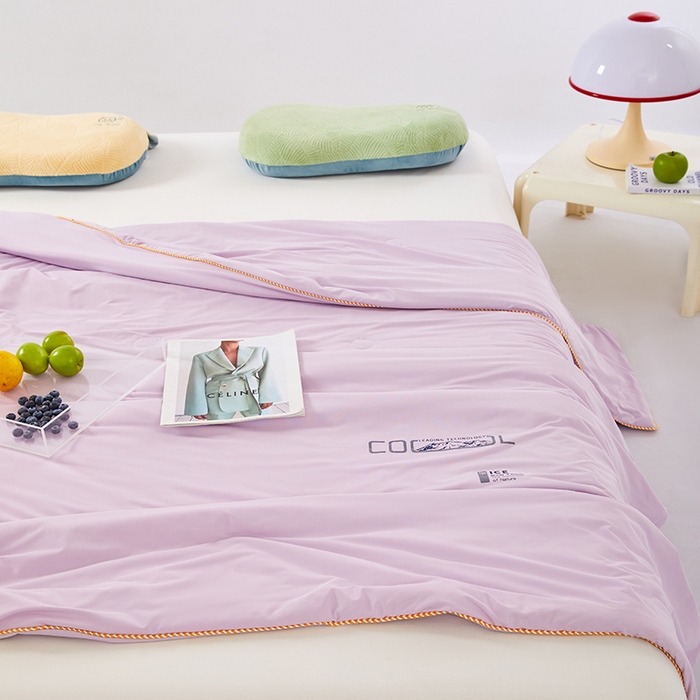 91家纺网 家纺一手货源 找家纺 VIP被业 2026新款云母凉感丝A类夏被夏凉被空调被 紫色