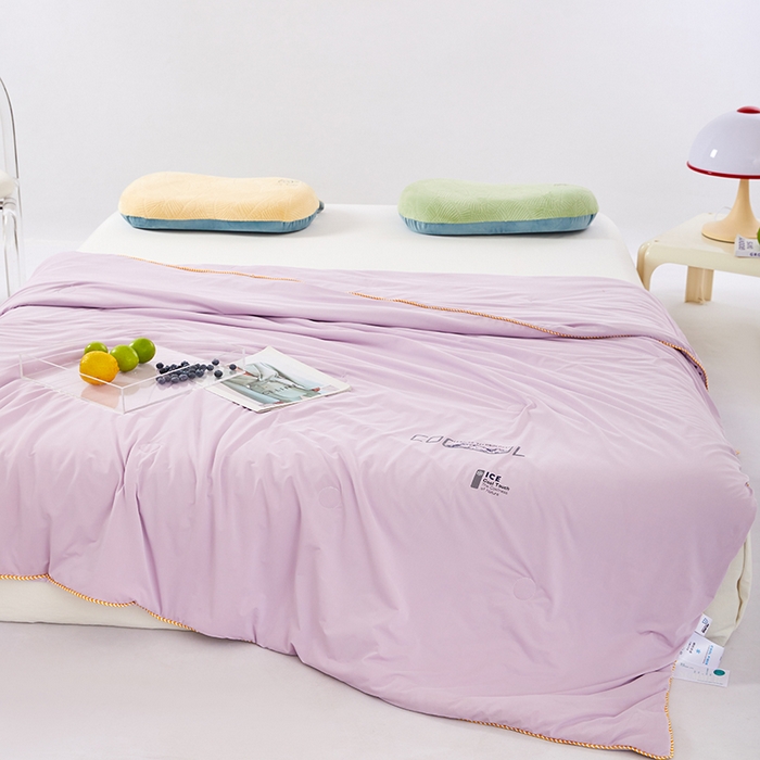 91家纺网 家纺一手货源 找家纺 VIP被业 2026新款云母凉感丝A类夏被夏凉被空调被 紫色