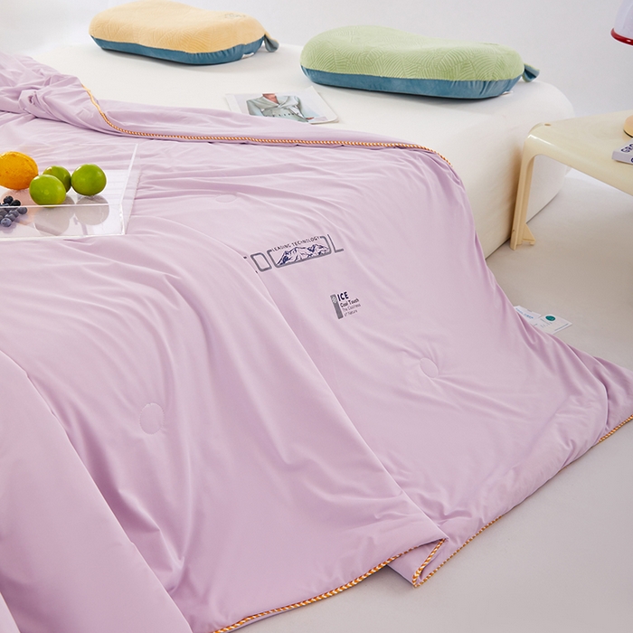 91家纺网 家纺一手货源 找家纺 VIP被业 2026新款云母凉感丝A类夏被夏凉被空调被 紫色