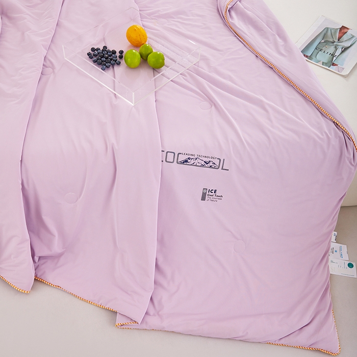 91家纺网 家纺一手货源 找家纺 VIP被业 2026新款云母凉感丝A类夏被夏凉被空调被 紫色