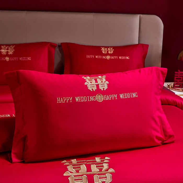 91家纺网 家纺一手货源 找家纺 （总）晶缦家纺 2026新款喷气全棉13376纯棉刺绣花婚庆四件套