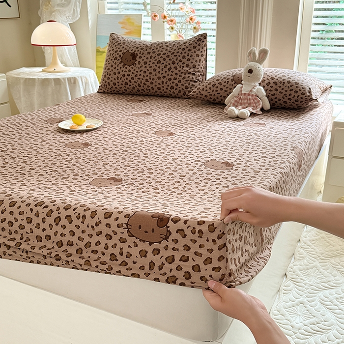 91家纺网 家纺一手货源 找家纺 （总）九诺家纺 2026春夏新款丝柔棉小清新单床笠床罩保护套床笠单件床笠三件套