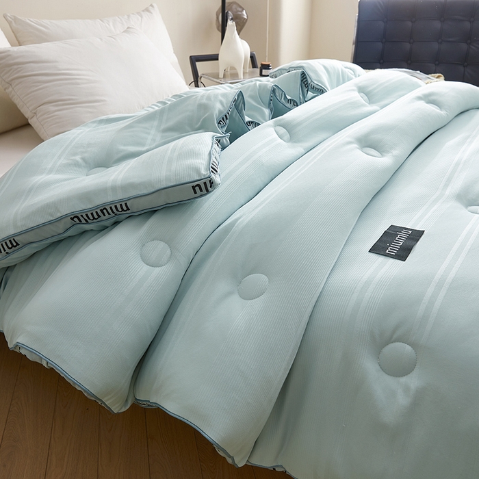 91家纺网 家纺一手货源 找家纺 （总）优雅星家纺 2026新款黑标立体提花大豆被 被子被芯