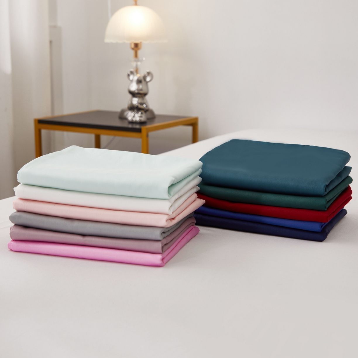 91家纺网 家纺一手货源 找家纺 （总）晶缦家纺 2026新款全棉A类纯棉60支贡缎长绒棉纯色单枕套单品枕套枕套单件