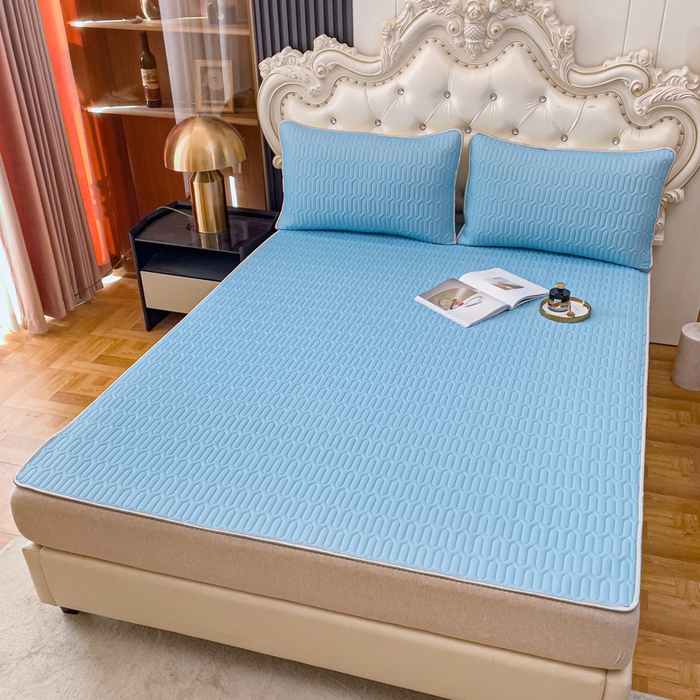 91家纺网 家纺一手货源 找家纺 （总）优雅星家纺 2026新款凉感丝乳胶凉席纯色系列