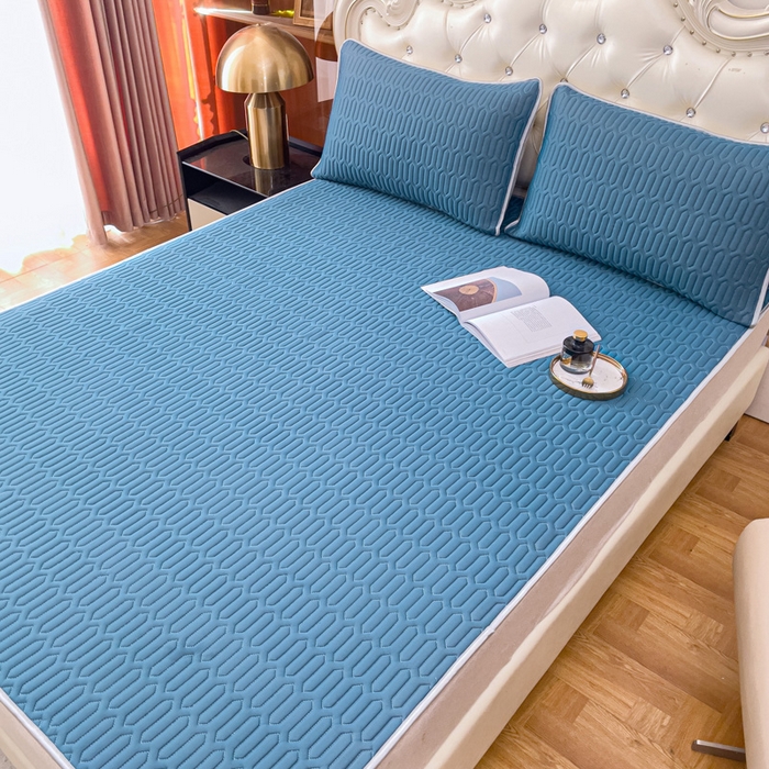 91家纺网 家纺一手货源 找家纺 （总）优雅星家纺 2026新款凉感丝乳胶凉席纯色系列