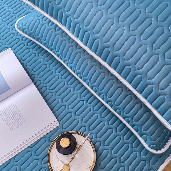 91家纺网 家纺一手货源 找家纺 （总）优雅星家纺 2026新款凉感丝乳胶凉席纯色系列