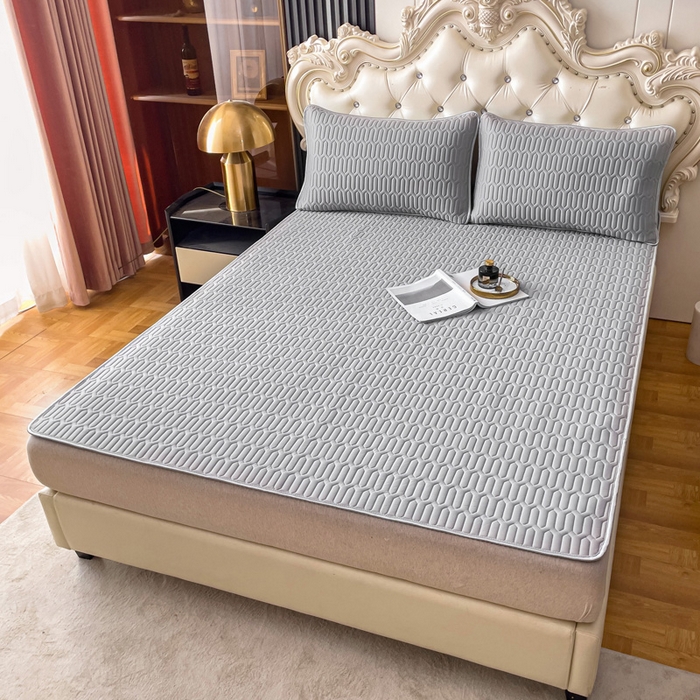 91家纺网 家纺一手货源 找家纺 （总）优雅星家纺 2026新款凉感丝乳胶凉席纯色系列