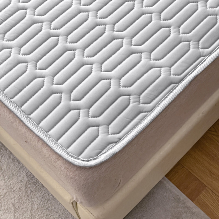 91家纺网 家纺一手货源 找家纺 优雅星家纺 2026新款凉感丝乳胶凉席纯色系列 高级灰