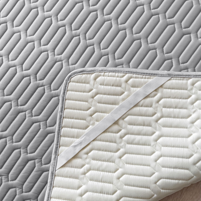 91家纺网 家纺一手货源 找家纺 优雅星家纺 2026新款凉感丝乳胶凉席纯色系列 高级灰