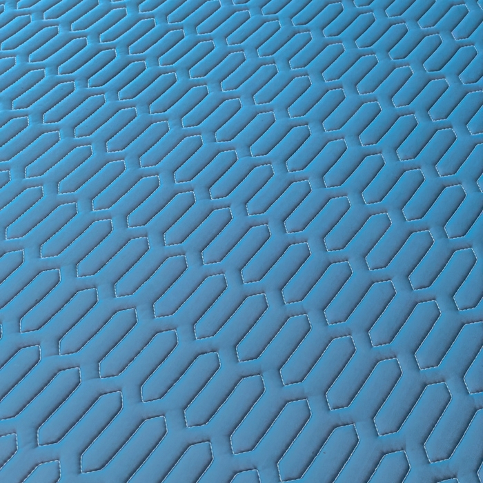 91家纺网 家纺一手货源 找家纺 优雅星家纺 2026新款凉感丝乳胶凉席纯色系列 宝石蓝