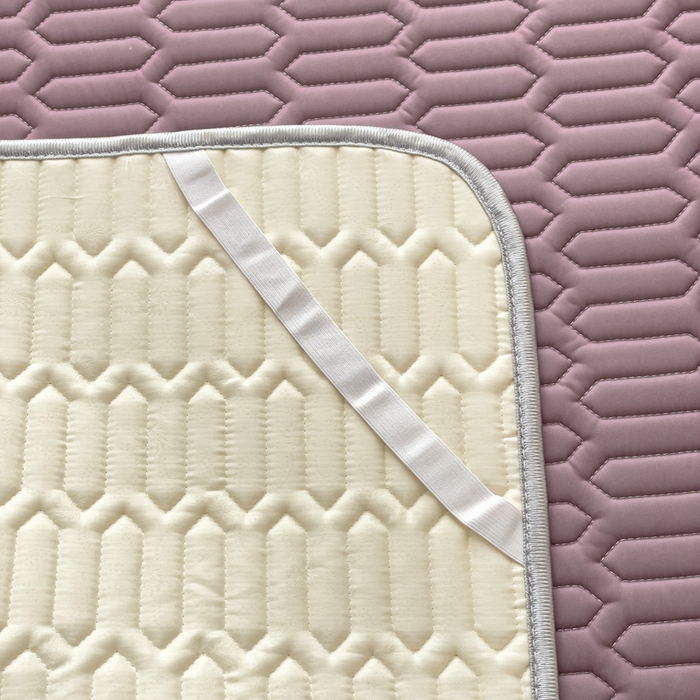 91家纺网 家纺一手货源 找家纺 优雅星家纺 2026新款凉感丝乳胶凉席纯色系列 轻奢紫