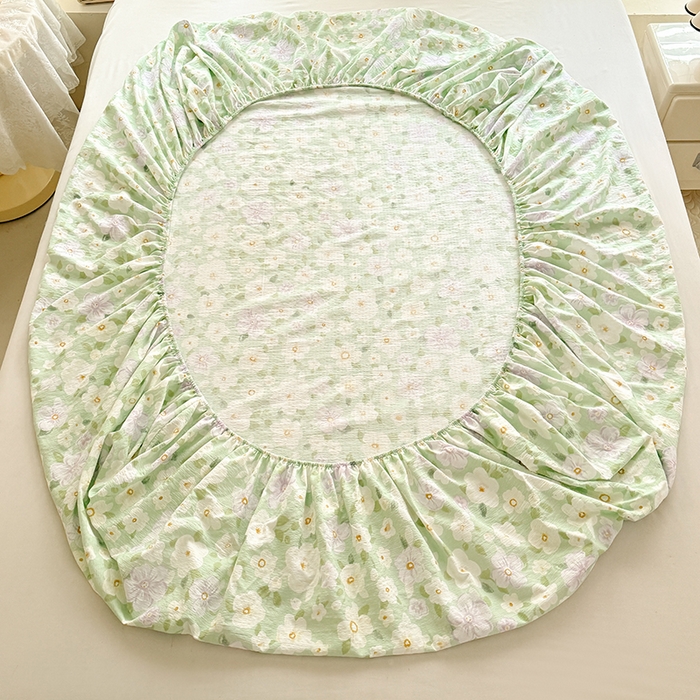 91家纺网 家纺一手货源 找家纺 九诺家纺 2026春夏新款丝柔棉小清新单床笠床罩保护套床笠单件床笠三件套 海岛青春