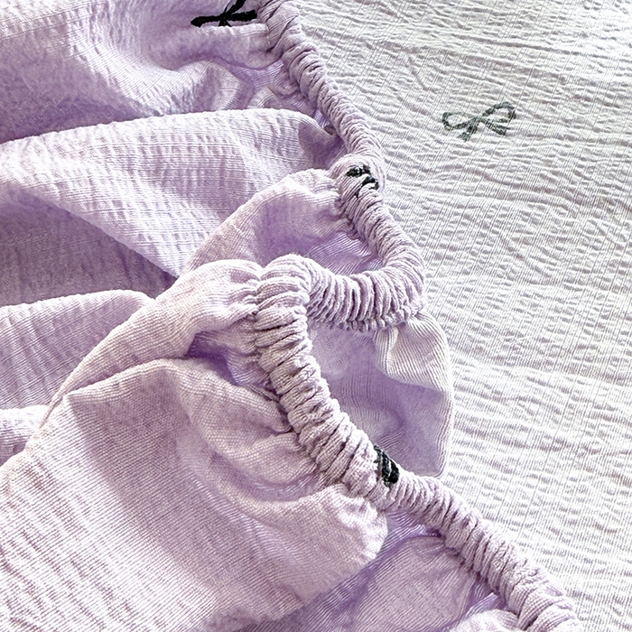 91家纺网 家纺一手货源 找家纺 九诺家纺 2026春夏新款丝柔棉小清新单床笠床罩保护套床笠单件床笠三件套 浪漫心动