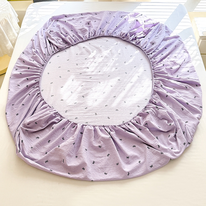 91家纺网 家纺一手货源 找家纺 九诺家纺 2026春夏新款丝柔棉小清新单床笠床罩保护套床笠单件床笠三件套 浪漫心动