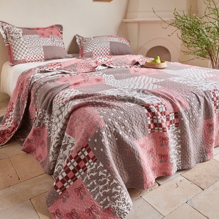 91家纺网 家纺一手货源 找家纺 沐瑟家纺 2026新款床盖三件套 拼接格