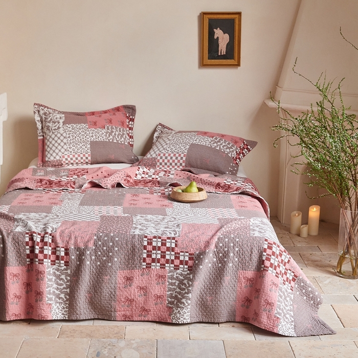 91家纺网 家纺一手货源 找家纺 沐瑟家纺 2026新款床盖三件套 拼接格