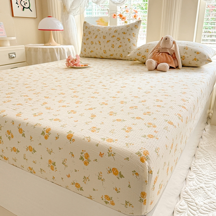 91家纺网 家纺一手货源 找家纺 九诺家纺 2026春夏新款丝柔棉小清新单床笠床罩保护套床笠单件床笠三件套 欧若拉