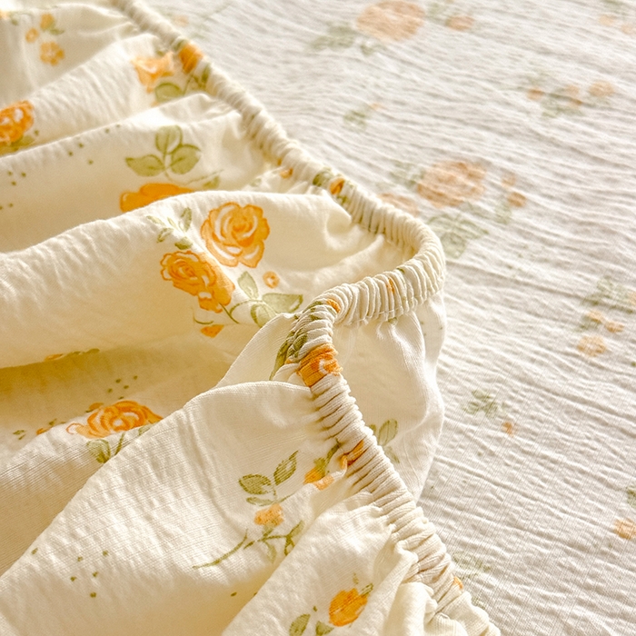 91家纺网 家纺一手货源 找家纺 九诺家纺 2026春夏新款丝柔棉小清新单床笠床罩保护套床笠单件床笠三件套 欧若拉