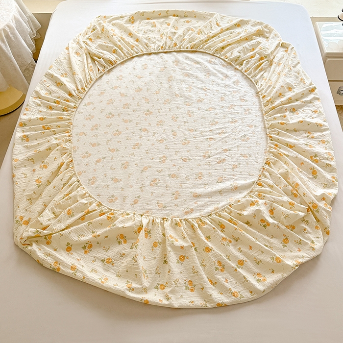 91家纺网 家纺一手货源 找家纺 九诺家纺 2026春夏新款丝柔棉小清新单床笠床罩保护套床笠单件床笠三件套 欧若拉