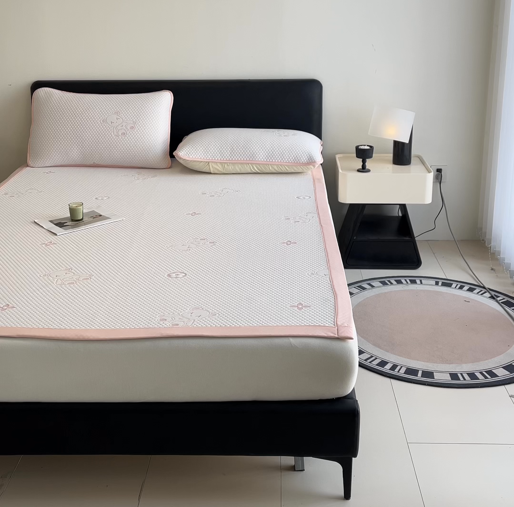 91家纺网 家纺一手货源 找家纺 （总）奇丝雅 2026新款夏季A类冰豆豆凉席冰丝凉席家用冰丝席可机洗水洗单人学生宿舍上下铺寝室