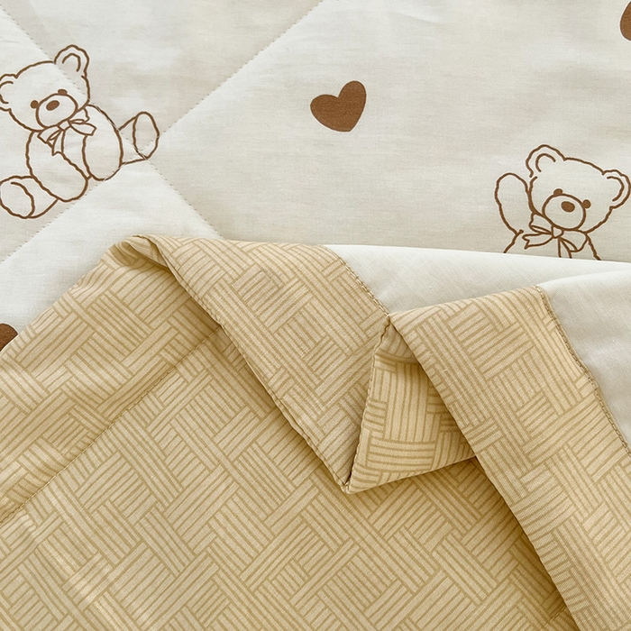 91家纺网 家纺一手货源 找家纺 VIP被业 2026新款新疆棉里外棉全棉空调被夏被夏凉被四件套 爱心熊