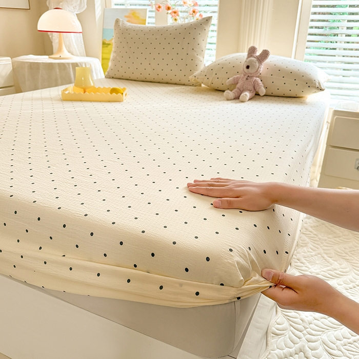 91家纺网 家纺一手货源 找家纺 九诺家纺 2026春夏新款丝柔棉小清新单床笠床罩保护套床笠单件床笠三件套 少女情节