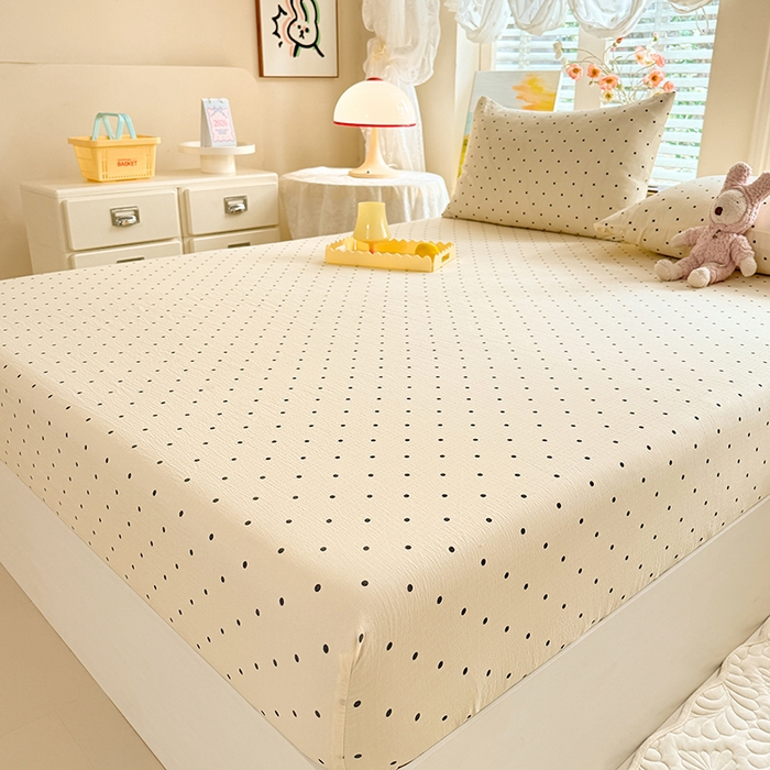 91家纺网 家纺一手货源 找家纺 九诺家纺 2026春夏新款丝柔棉小清新单床笠床罩保护套床笠单件床笠三件套 少女情节