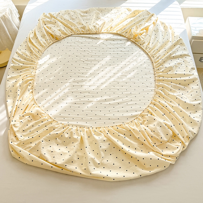 91家纺网 家纺一手货源 找家纺 九诺家纺 2026春夏新款丝柔棉小清新单床笠床罩保护套床笠单件床笠三件套 少女情节