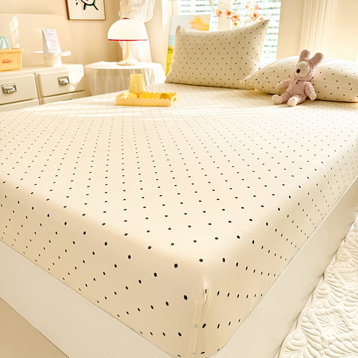 91家纺网 家纺一手货源 找家纺 九诺家纺 2026春夏新款丝柔棉小清新单床笠床罩保护套床笠单件床笠三件套 少女情节