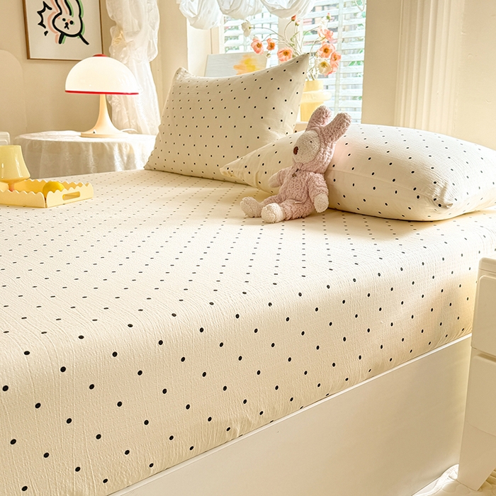 91家纺网 家纺一手货源 找家纺 九诺家纺 2026春夏新款丝柔棉小清新单床笠床罩保护套床笠单件床笠三件套 少女情节