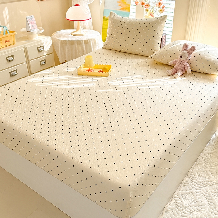 91家纺网 家纺一手货源 找家纺 九诺家纺 2026春夏新款丝柔棉小清新单床笠床罩保护套床笠单件床笠三件套 少女情节