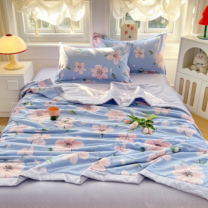 91家纺网 家纺一手货源 找家纺 VIP被业 2026新款新疆棉里外棉全棉空调被夏被夏凉被四件套 春不晚