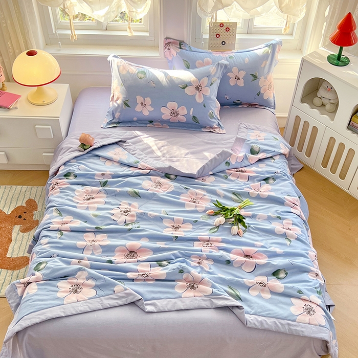 91家纺网 家纺一手货源 找家纺 VIP被业 2026新款新疆棉里外棉全棉空调被夏被夏凉被四件套 春不晚