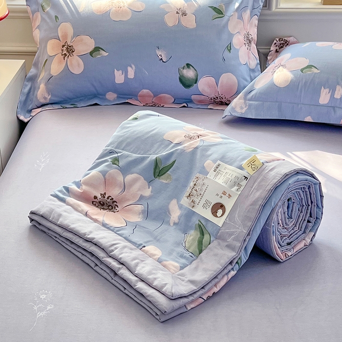 91家纺网 家纺一手货源 找家纺 VIP被业 2026新款新疆棉里外棉全棉空调被夏被夏凉被四件套 春不晚